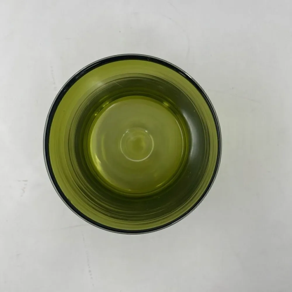 Mid-century, modern fluted hurricane style glass dish ￼